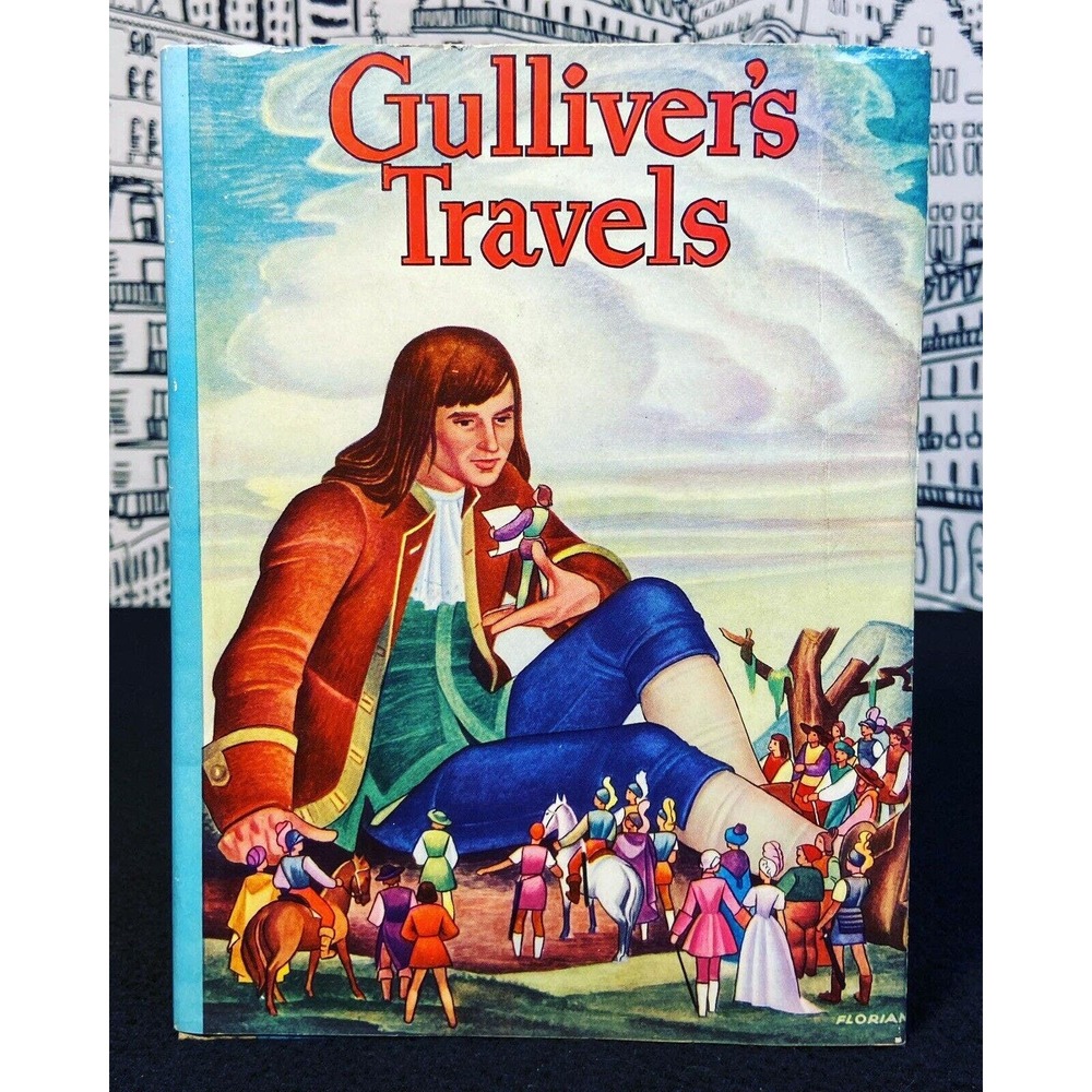 VTG 1940 HC Gulliver's Travels by Johnathan Swift Whitman Publishing Co W/ DJ